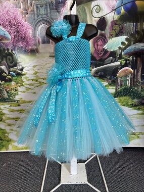 Turquoise Blue Tulle Princess Tutu Dress for Girls